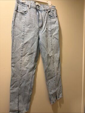 Abercrombie & Fitch Light Blue High-Rise Straight Jeans